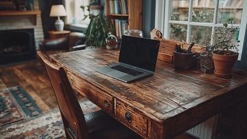 复古木质办公桌