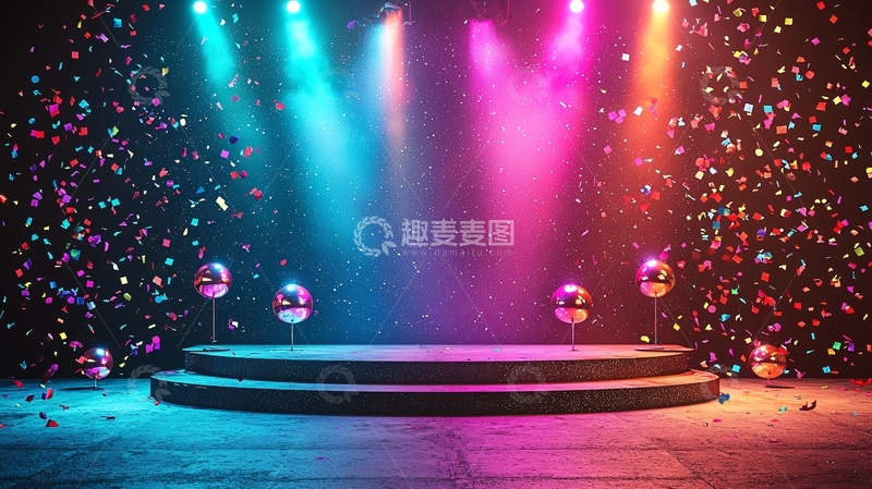 高清大图下载【趣麦麦图】舞台灯光背景