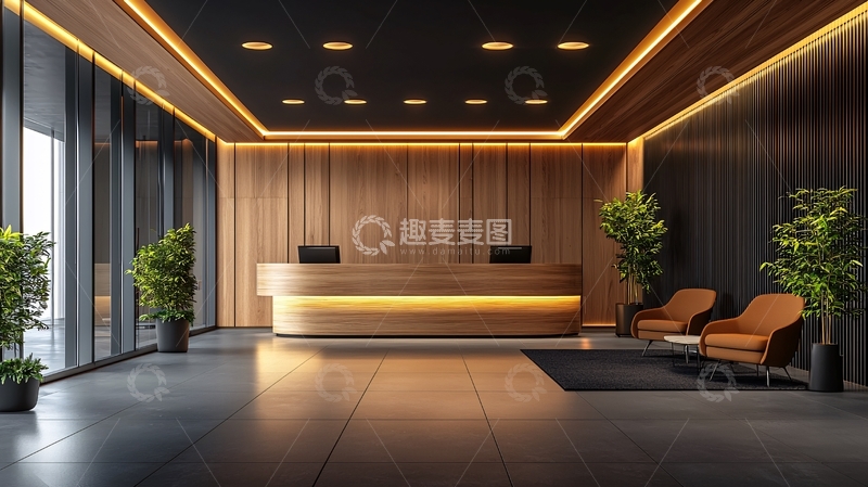 高清大图下载【趣麦麦图】现代酒店大堂接待处
