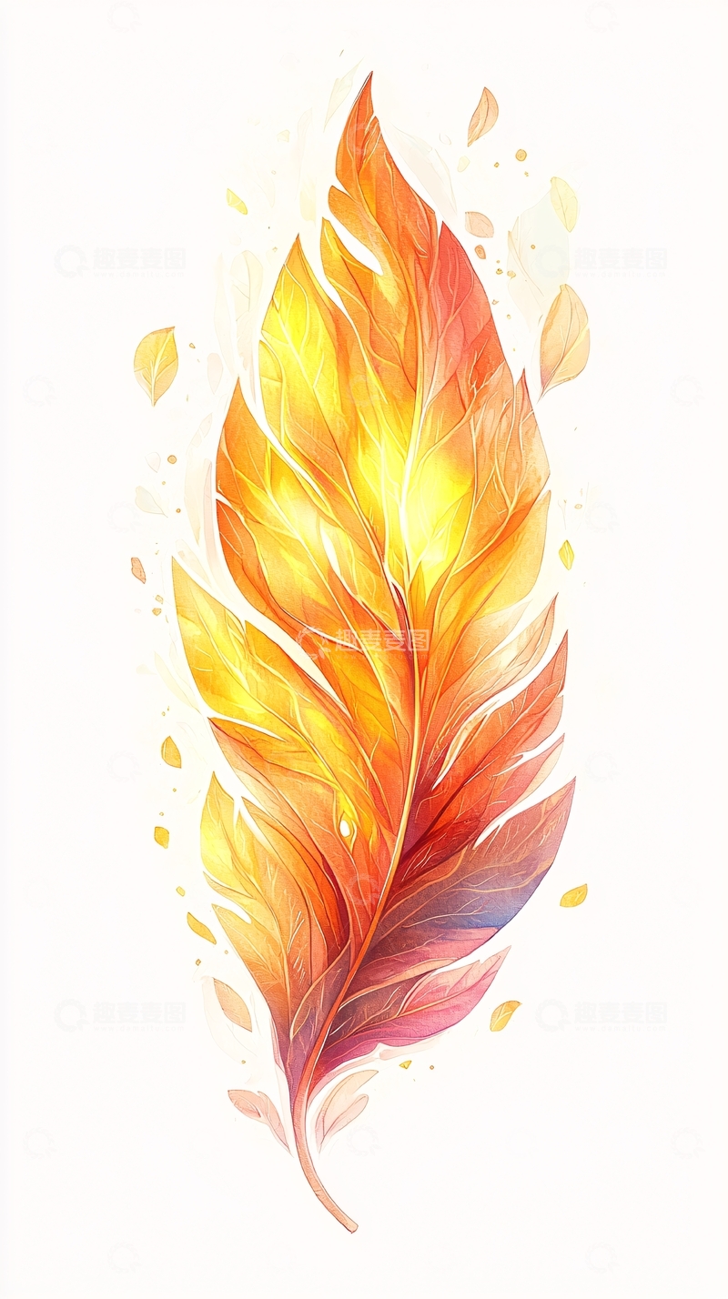 高清大图下载【趣麦麦图】燃烧的羽毛