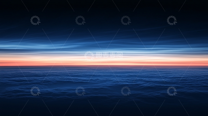 高清大图下载【趣麦麦图】高空云层日出景色