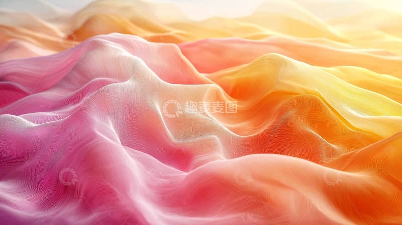 高清大图下载【趣麦麦图】彩色丝绸布料质感