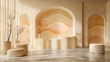 轻奢风沙色系空间设计