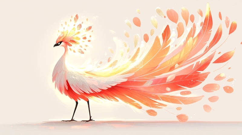 高清大图下载【趣麦麦图】金色羽毛的凤凰