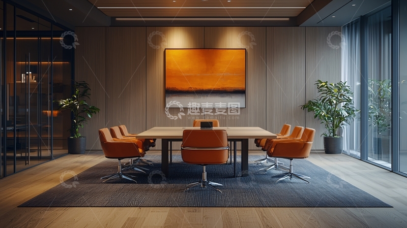 高清大图下载【趣麦麦图】现代简约风格会议室6