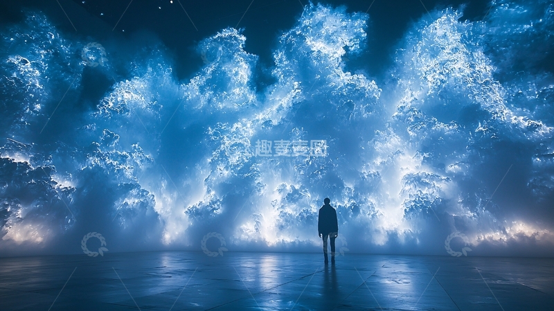 高清大图下载【趣麦麦图】蓝色云海