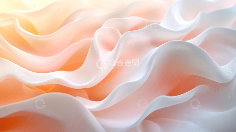 高清大图下载【趣麦麦图】柔粉色丝绸褶皱质感