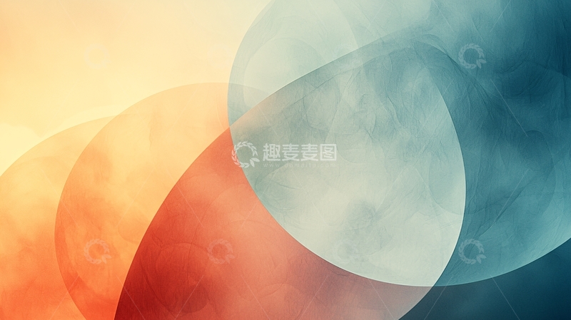 高清大图下载【趣麦麦图】抽象彩色圆形背景