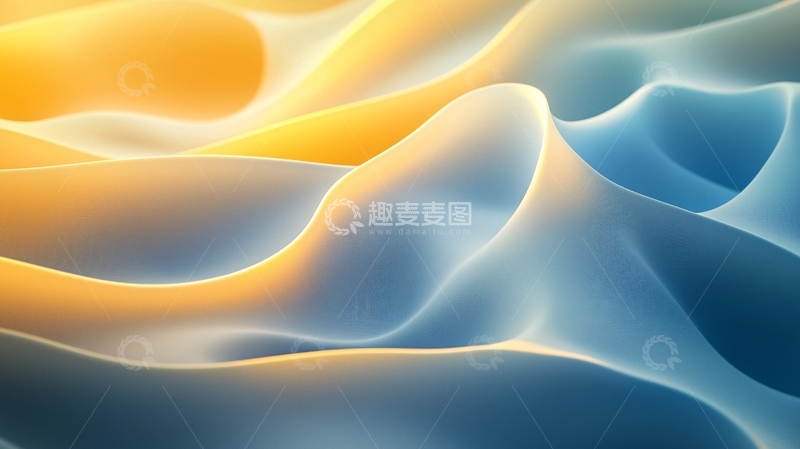 高清大图下载【趣麦麦图】抽象蓝色和橙色波浪
