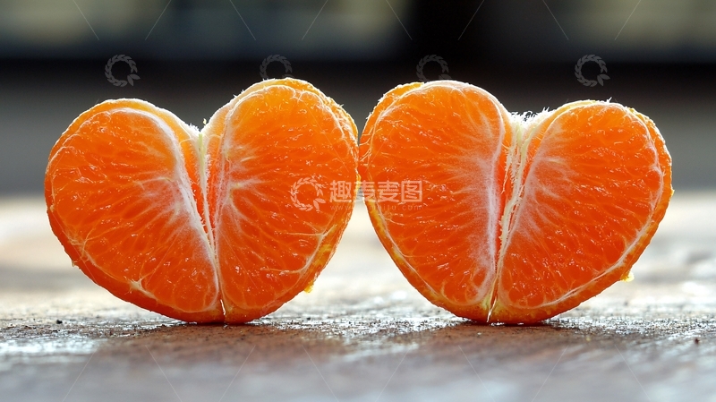 高清大图下载【趣麦麦图】爱心橘子