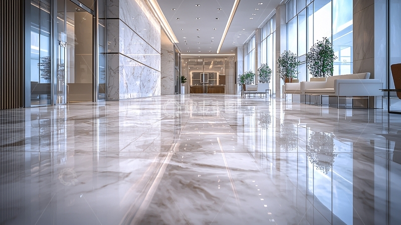 高清大图下载【趣麦麦图】现代化办公楼大理石地面