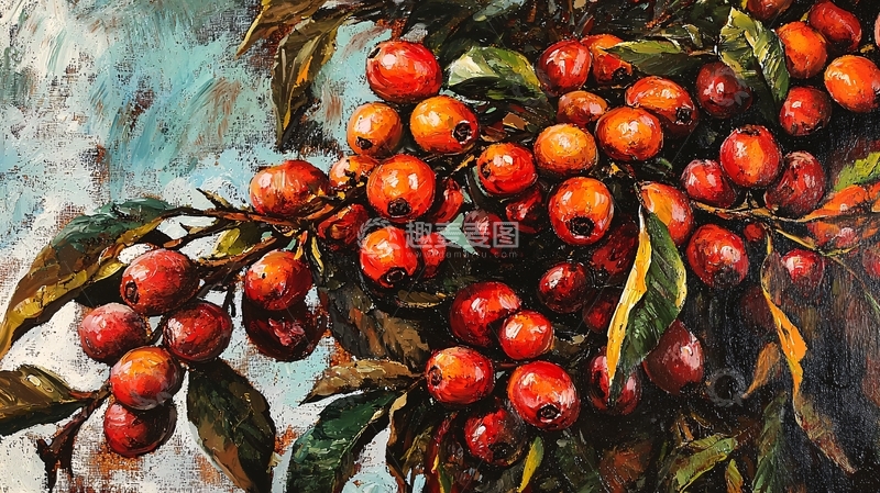 高清大图下载【趣麦麦图】红果子枝条特写