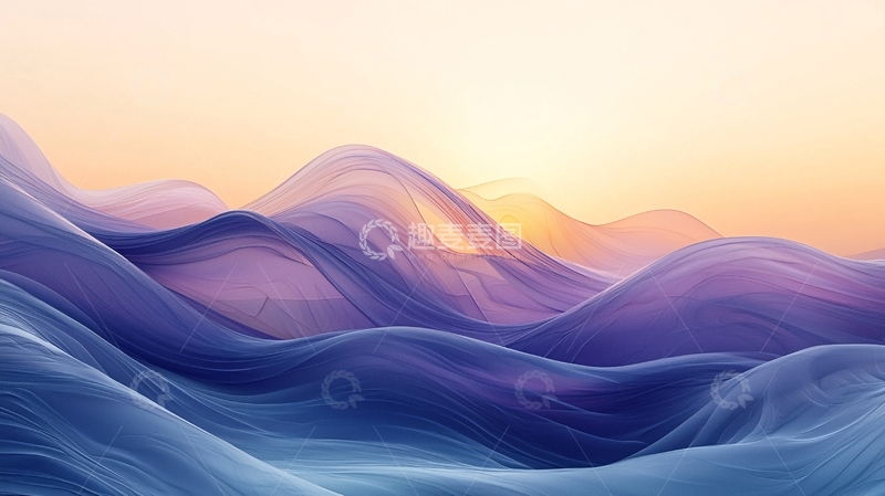 高清大图下载【趣麦麦图】梦幻般流动的彩色山峦