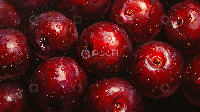 高清大图下载【趣麦麦图】红宝石般诱人的李子特写