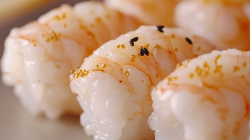 日式虾寿司特写