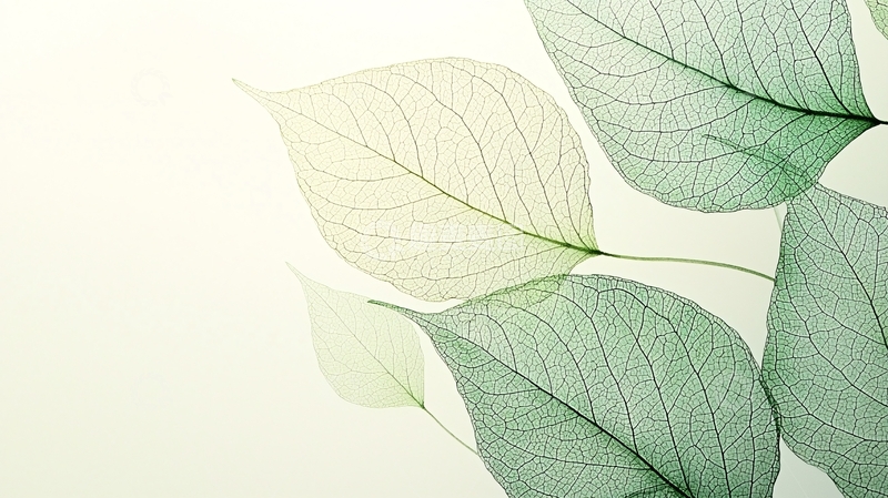 高清大图下载【趣麦麦图】轻盈剔透的绿色树叶