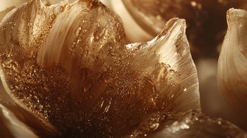 焦糖色蒜瓣特写