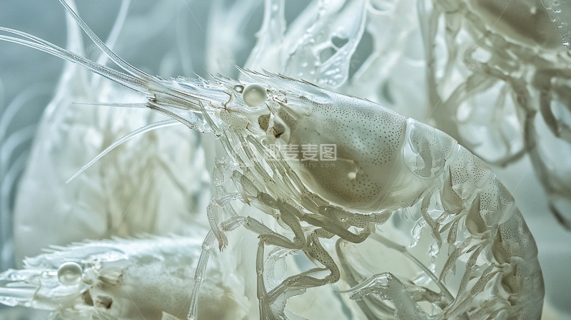 高清大图下载【趣麦麦图】半透明虾特写