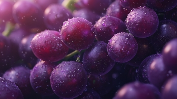 新鲜多汁的紫葡萄
