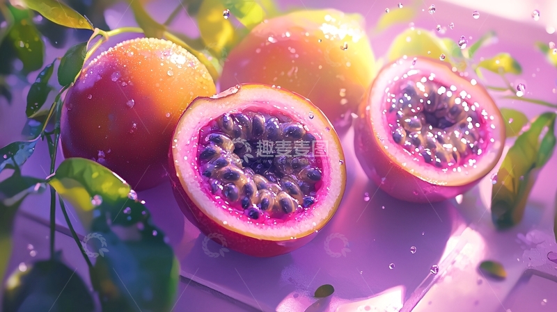 高清大图下载【趣麦麦图】阳光下的百香果