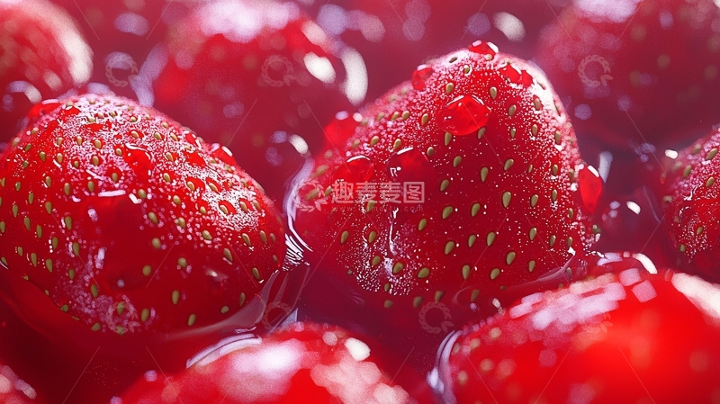 高清大图下载【趣麦麦图】红润饱满新鲜草莓