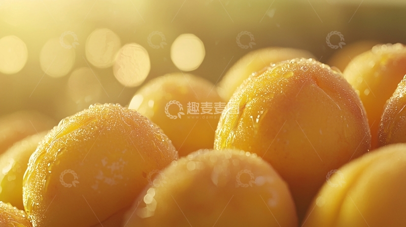 高清大图下载【趣麦麦图】金黄饱满的杏子特写