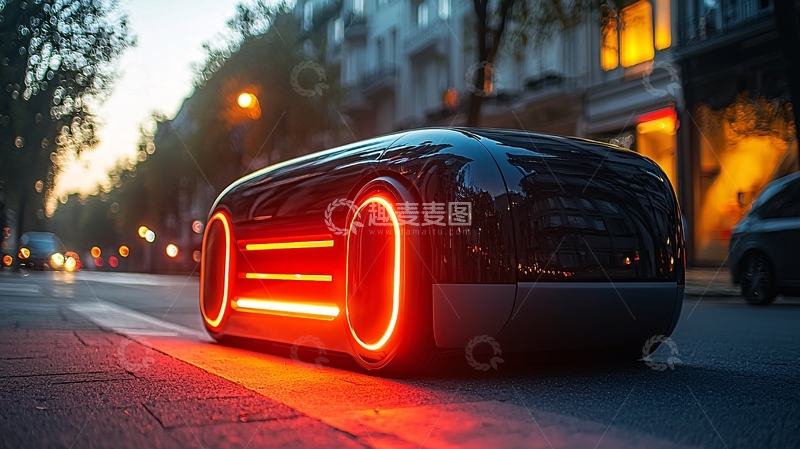 高清大图下载【趣麦麦图】未来派自动驾驶汽车