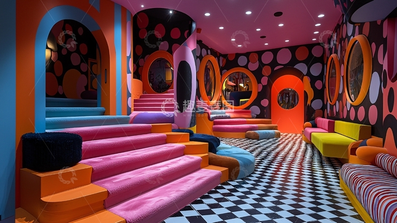 高清大图下载【趣麦麦图】彩色梦幻儿童房