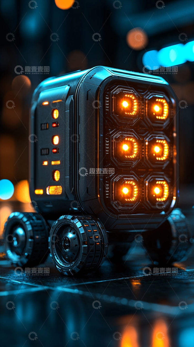 高清大图下载【趣麦麦图】科幻风格小型机器人