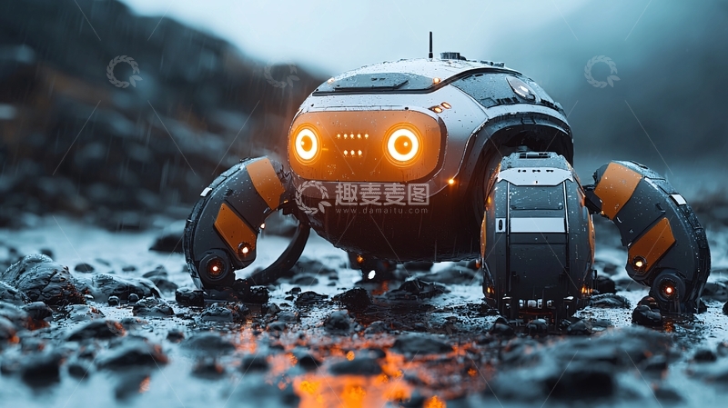 高清大图下载【趣麦麦图】未来感机器人