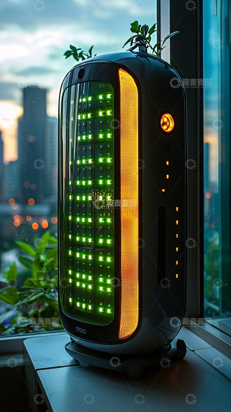 高清大图下载【趣麦麦图】-科技感十足的空气净化器