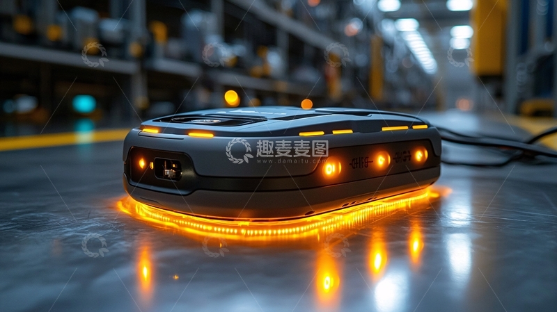 高清大图下载【趣麦麦图】仓库中的自动导航机器人