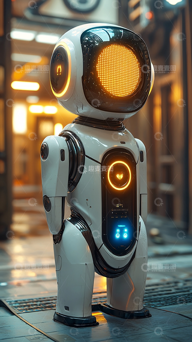 高清大图下载【趣麦麦图】可爱机器人