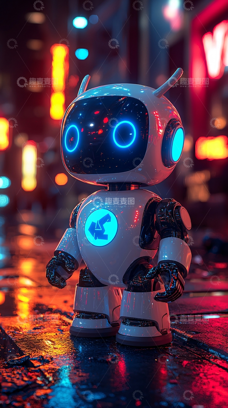高清大图下载【趣麦麦图】炫酷科幻小机器人