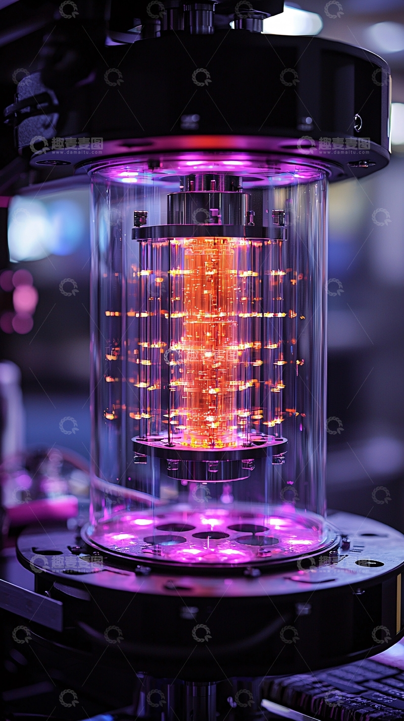 高清大图下载【趣麦麦图】透明玻璃容器中的发光装置