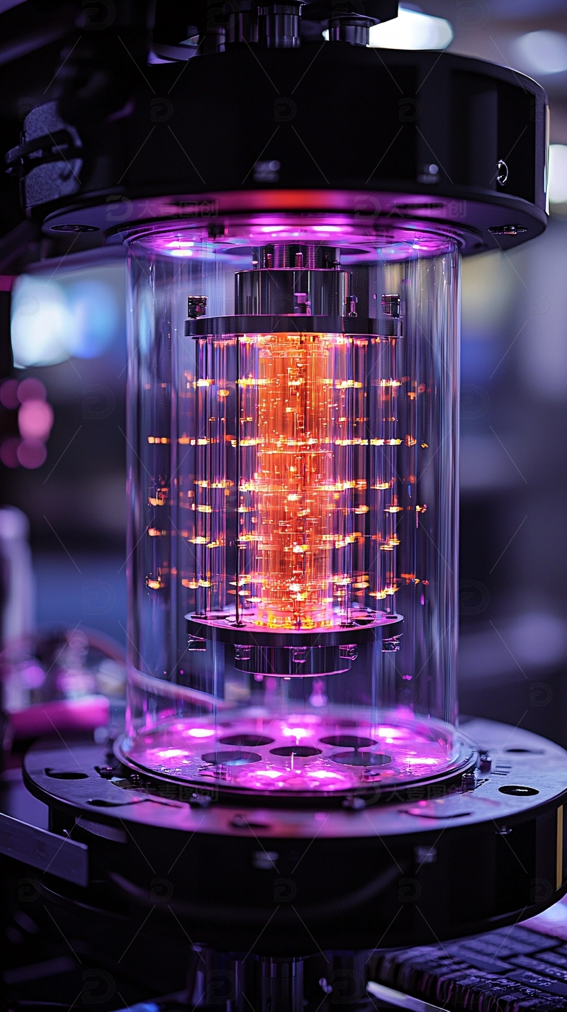 高清大图下载【趣麦麦图】透明玻璃容器中的发光装置