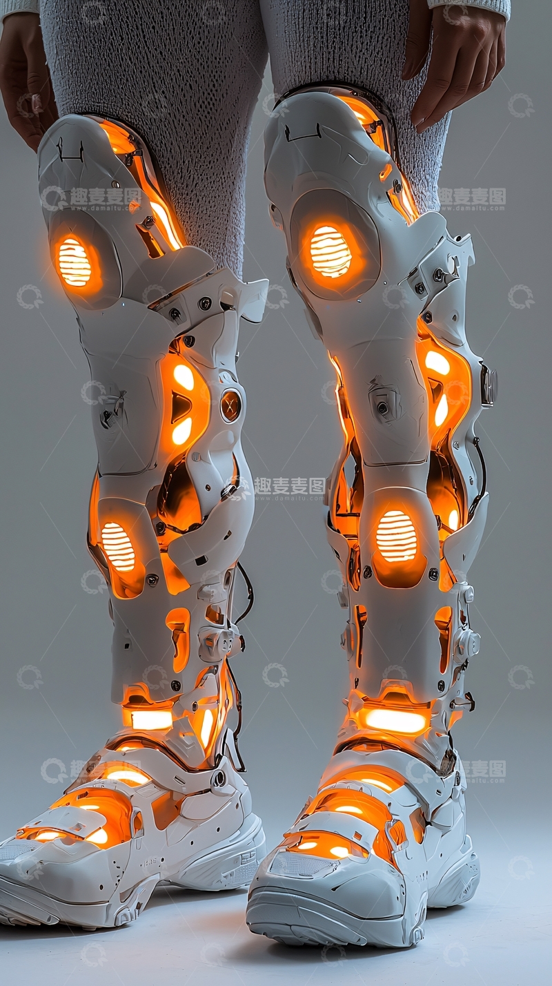 高清大图下载【趣麦麦图】未来科技感机械腿