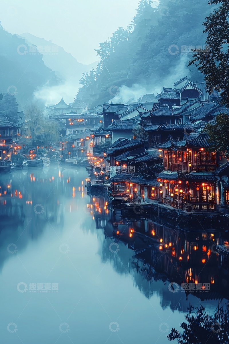 高清大图下载【趣麦麦图】水墨江南