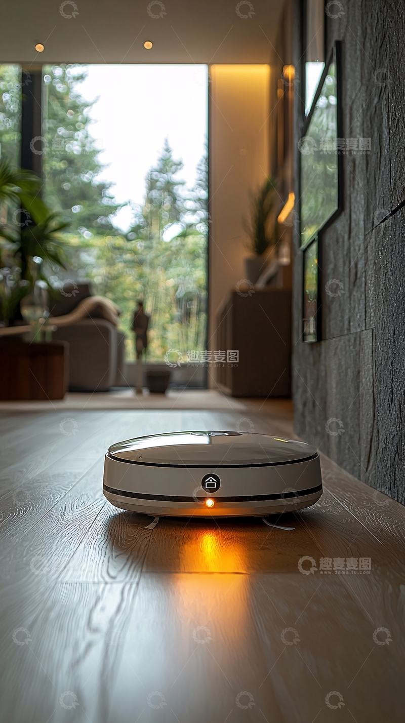高清大图下载【趣麦麦图】现代简约风格扫地机器人