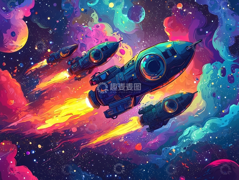 高清大图下载【趣麦麦图】宇宙飞船