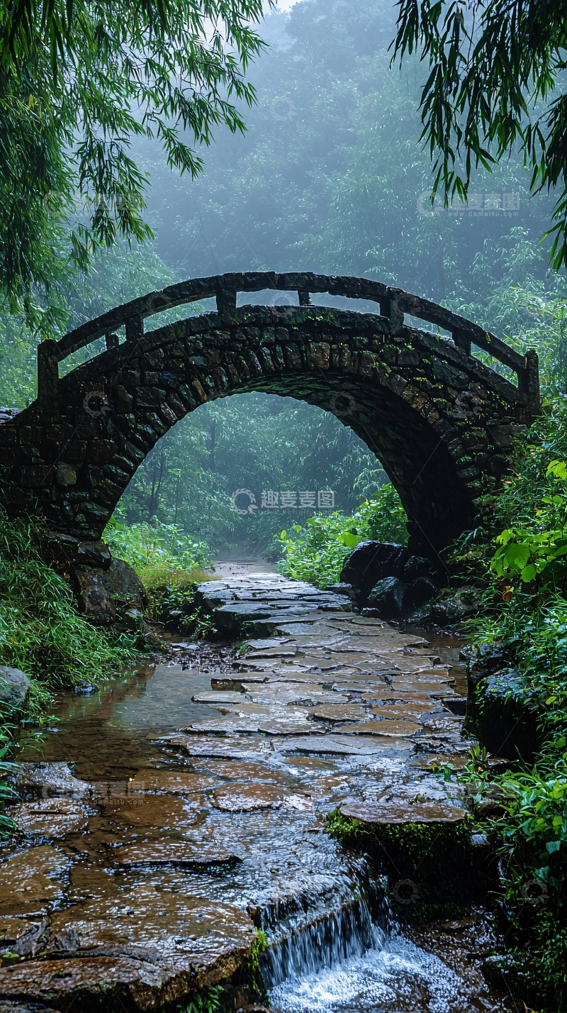 高清大图下载【趣麦麦图】古色古香的石拱桥