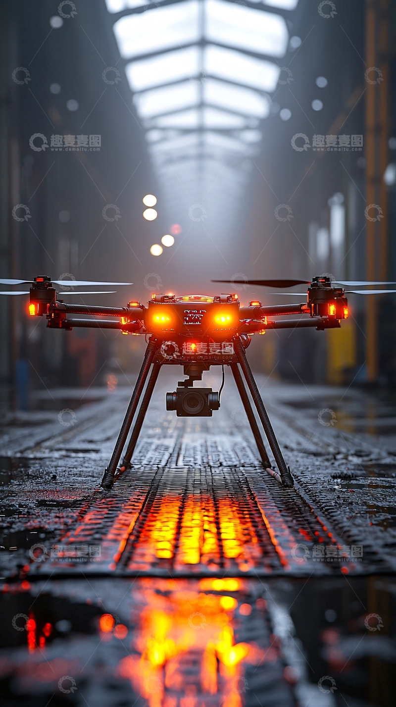 高清大图下载【趣麦麦图】工业风无人机
