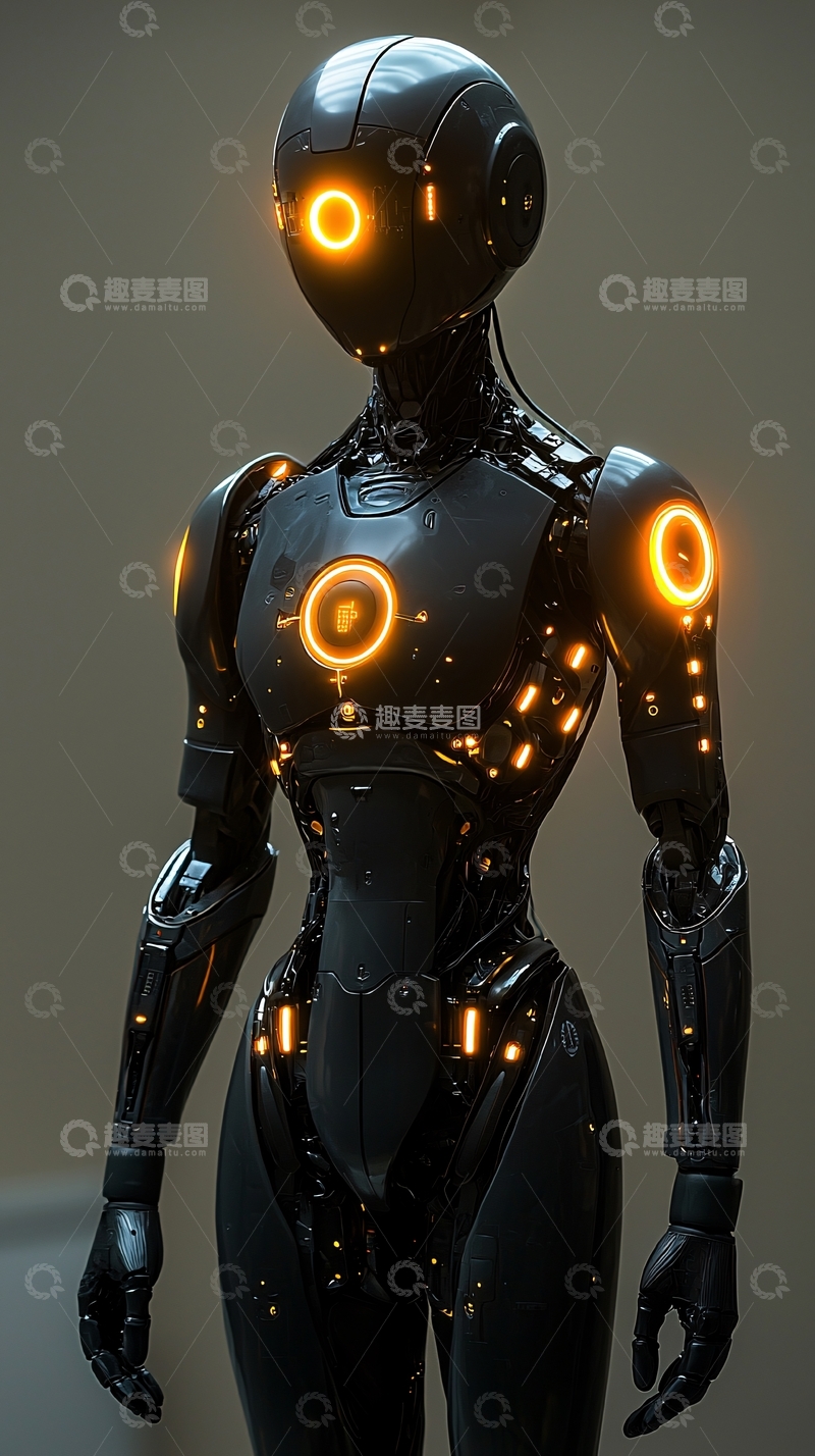 高清大图下载【趣麦麦图】未来感机器人