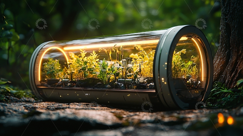 高清大图下载【趣麦麦图】未来科技植物培养舱