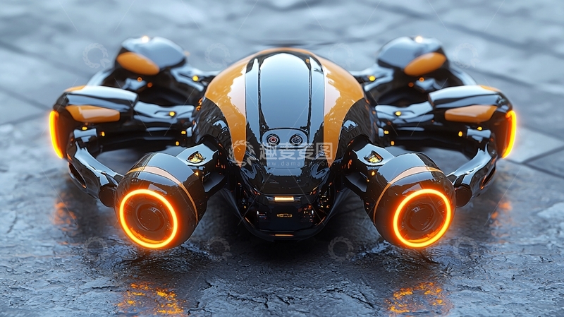 高清大图下载【趣麦麦图】未来科技感飞行器