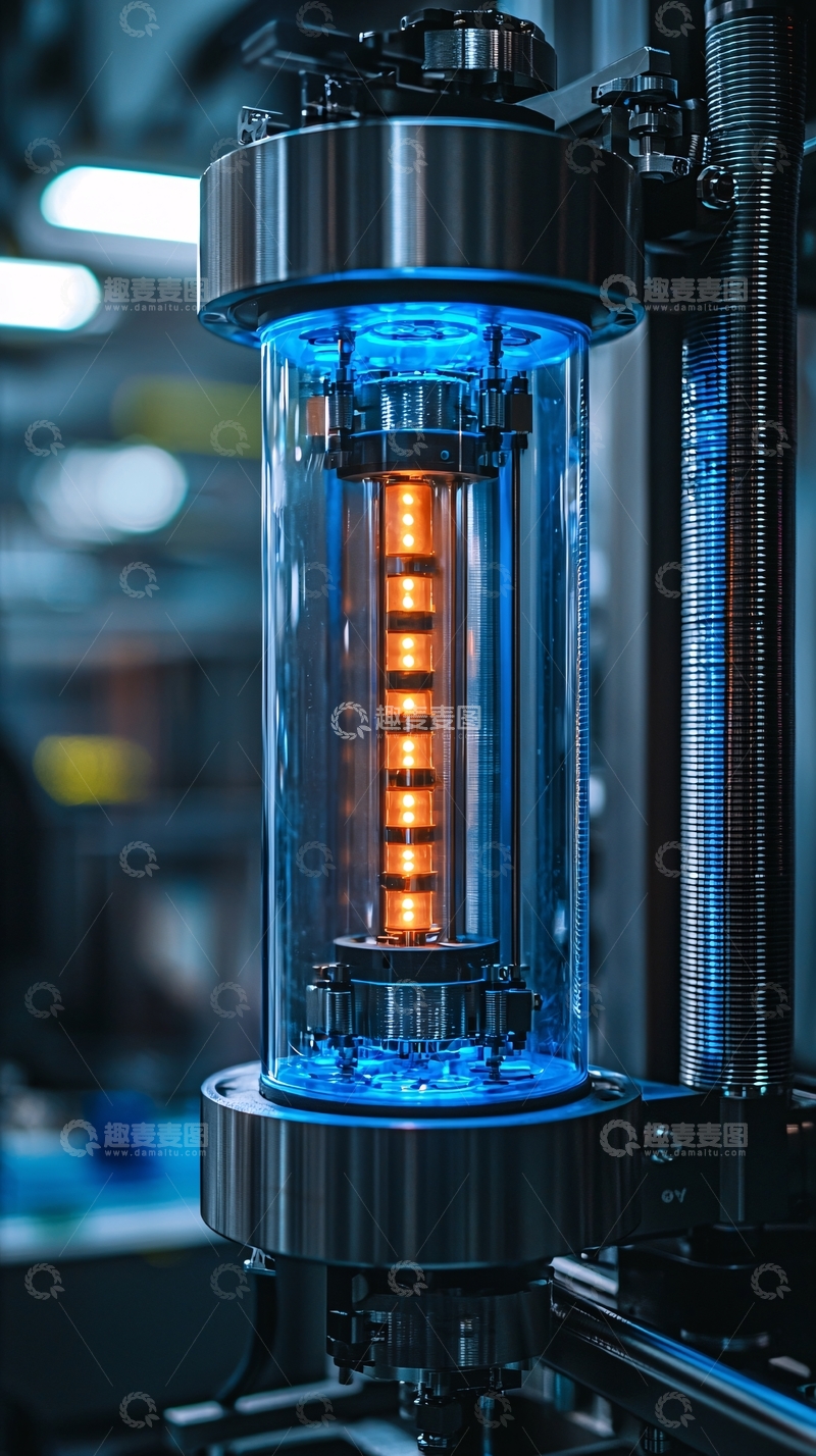 高清大图下载【趣麦麦图】蓝色透明柱状容器