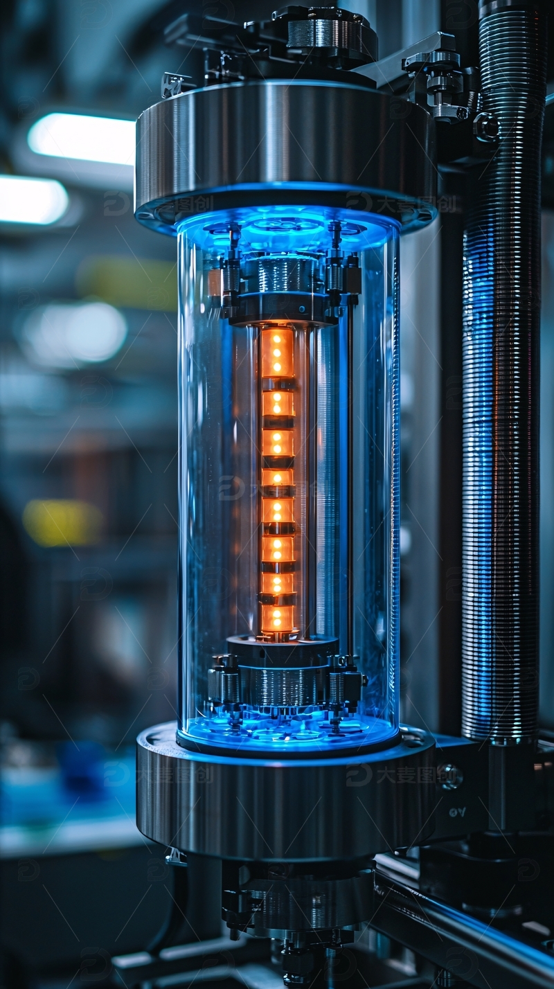 高清大图下载【趣麦麦图】蓝色透明柱状容器