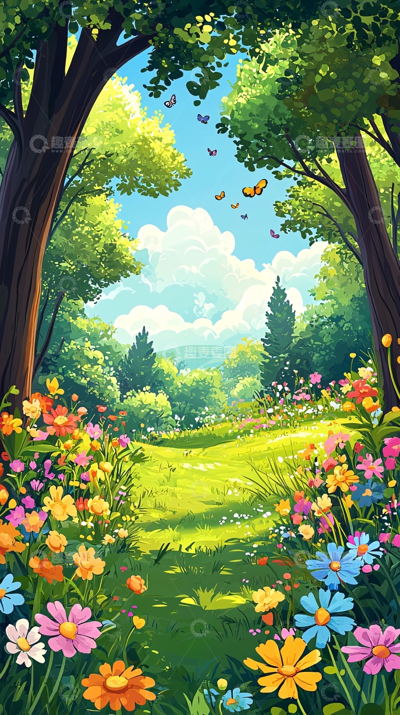 高清大图下载【趣麦麦图】梦幻森林小路54