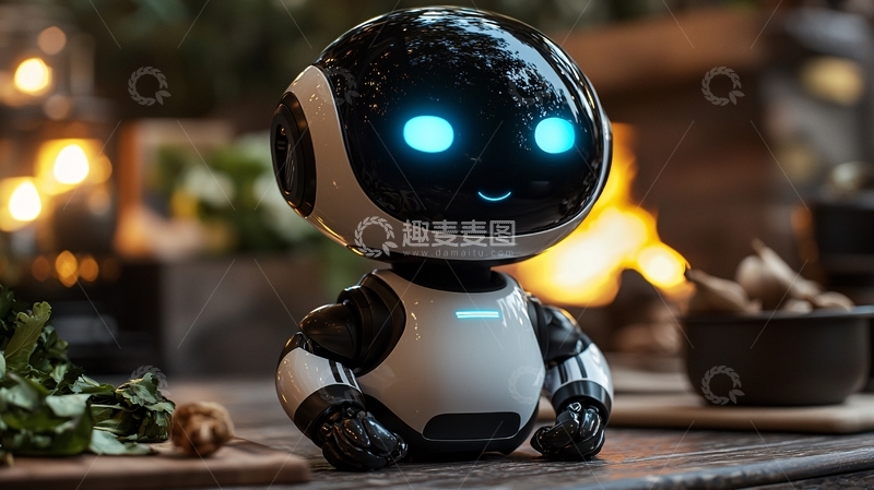 高清大图下载【趣麦麦图】可爱机器人