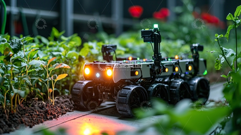高清大图下载【趣麦麦图】农业机器人